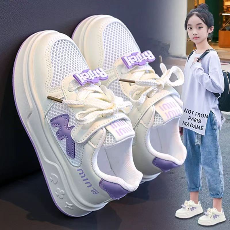 奇迹潮网红爆款高颜值儿童小白鞋