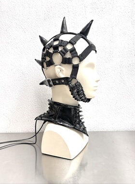 暗码牌手作-亚文化赛博哥特时装punk 朋克cyberlox头饰辅助佩戴器