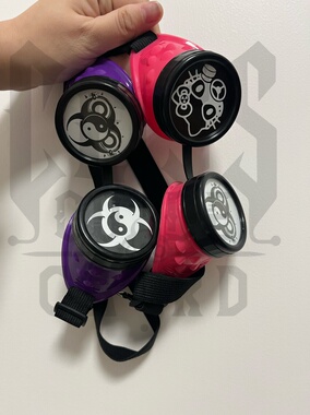 暗码牌黑粉黑紫夹心护目镜-亚文化赛博哥特风朋克漫展cos护目镜