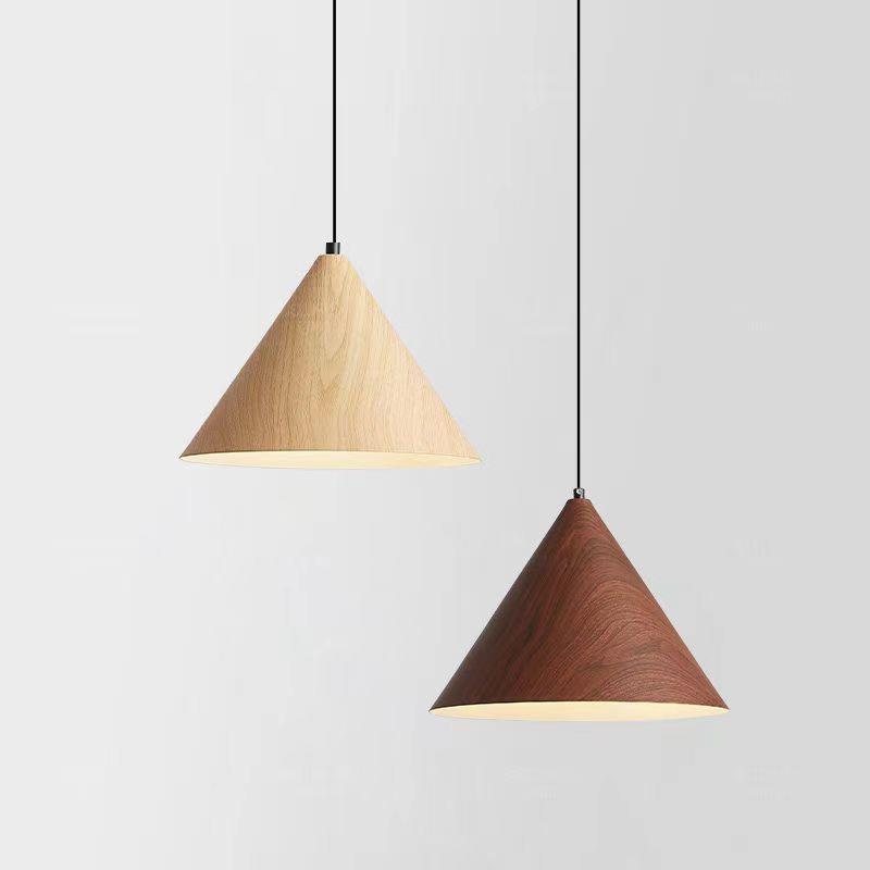 北欧餐厅吊灯创意原木色卧室床头