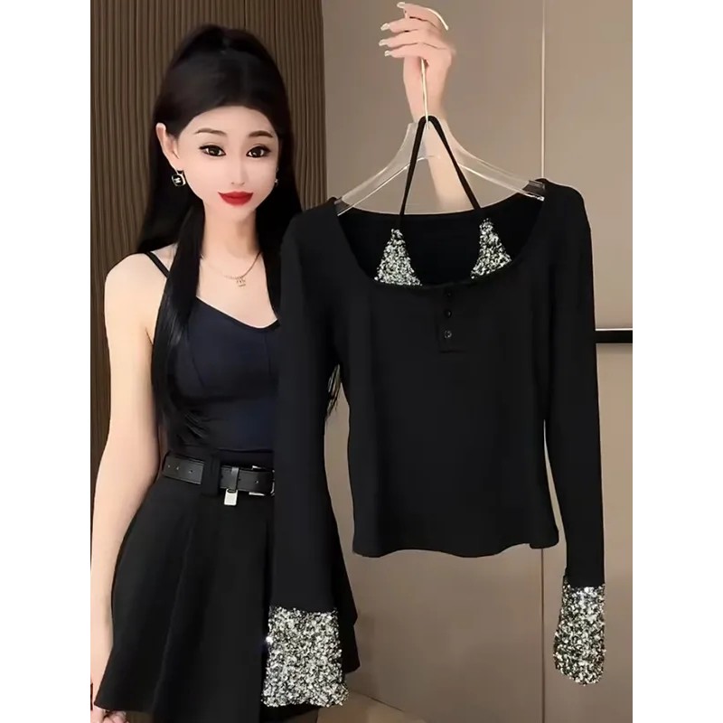 2025秋冬新款纯欲重工亮片