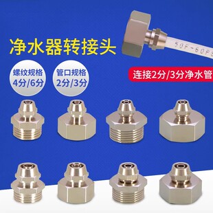 4/6分内牙转2分3分管直接铜接头净水器配件PE管外丝快拧快速接头