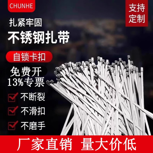 自锁式金属船用室外不锈钢扎带