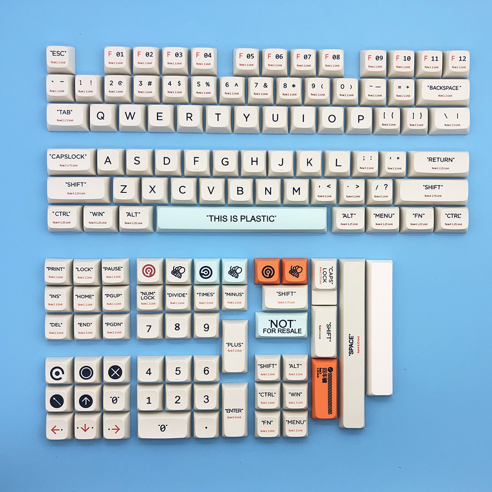플라스틱 키캡 XDA 높이 PBT 소재 승화 64|68|87|104|108CIY 기계식 키보드 128 키