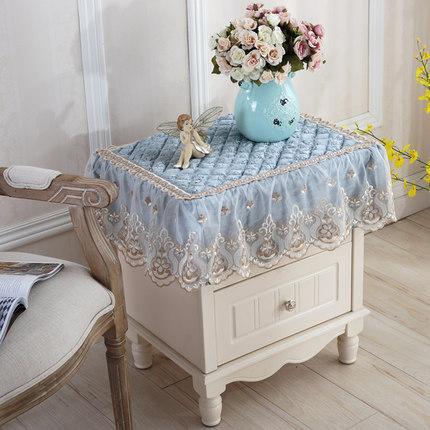 欧式电视机罩防尘罩冰箱洗衣机床头柜盖布多用巾盖巾小桌布小方巾