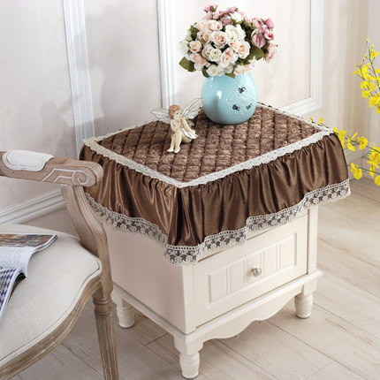 欧式电视机罩防尘罩冰箱洗衣机床头柜盖布多用巾盖巾小桌布小方巾