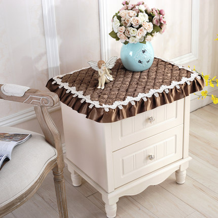 欧式电视机罩防尘罩冰箱洗衣机床头柜盖布多用巾盖巾小桌布小方巾