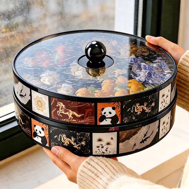 新年果盘家用2026新款客厅茶几家用过年零食摆放盘轻奢高档坚果盒,餐饮具,果盆/果盘/果篮,淘宝优惠券,粉丝福利购,淘宝优惠卷