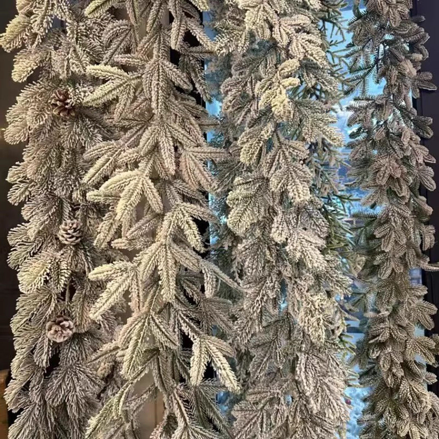 圣诞装饰品橱窗门头加密PE混合植绒积雪圣诞藤条2.7m商场栏杆扶手,节庆用品/礼品,圣诞装饰品,淘宝优惠券,粉丝福利购,淘宝优惠卷