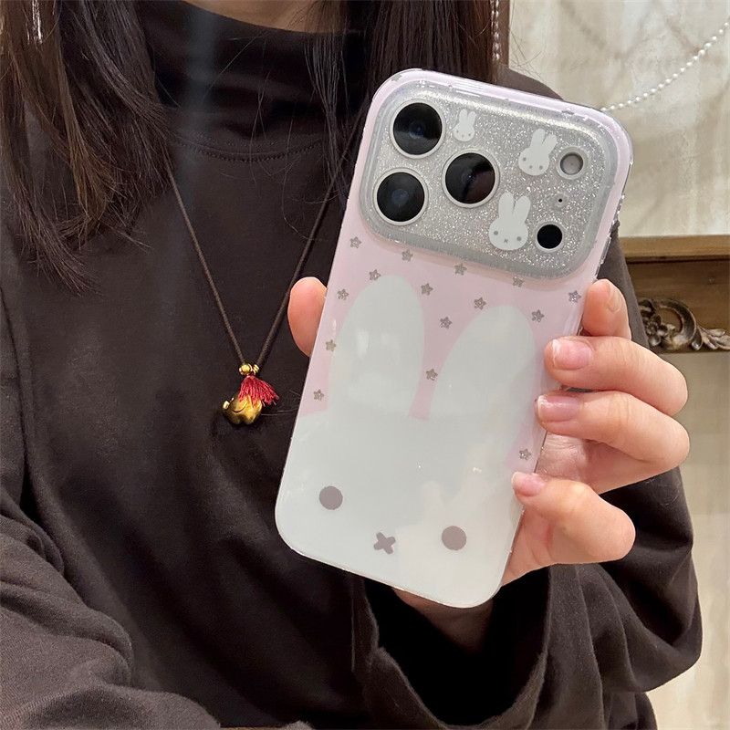 韩系ins闪粉少女心可爱星星大脸兔子适用15苹果17promax手机壳iphone16pro新款14双层13女17全包防摔保护套潮,3C数码配件,手机保护套/壳,淘宝优惠券,粉丝福利购,淘宝优惠卷