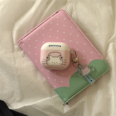 韩系ins少女心卡通可爱镂空猫咪适用AirPods4保护套AirPodsPro3代苹果耳机套airpods1/2无线蓝牙耳机软壳挂件