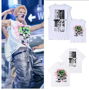 cortis男团赵雨凡JAMES同款 背心坎肩T恤 图案印花男女外穿纯棉短袖