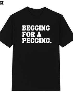 Begging for a pegging趣味文字英文字母短袖T恤男女