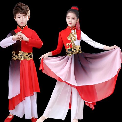 新款儿童少年志舞蹈服书简舞演出服男女童群舞中国好少年舞台服装