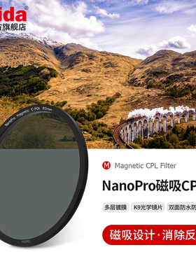 Haida海大NanoPro磁吸CPL偏振镜偏光镜滤镜适用于佳能尼康索尼富士等微单单反相机镜头