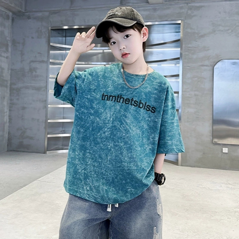 夏装新款中大童装纯棉短袖T恤男潮流帅气宽松儿童百搭体恤上衣男,童装/婴儿装/亲子装,T恤,淘宝优惠券,粉丝福利购,淘宝优惠卷