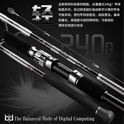 伊酷达GT系列钢索轻型波爬竿海钓竿船抛路亚竿远投竿黄鲣炮弹波扒