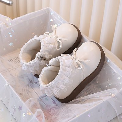 真皮女童靴子冬季儿童马丁靴