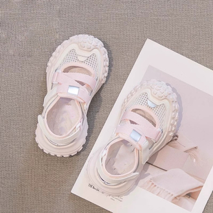 真皮女童包头凉鞋2026新款爆款儿童运动凉鞋夏款透气网鞋大童鞋子