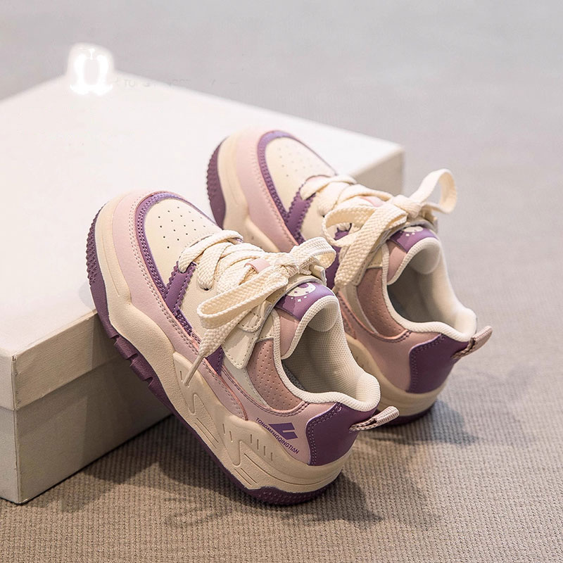 真皮儿童运动软底跑步鞋