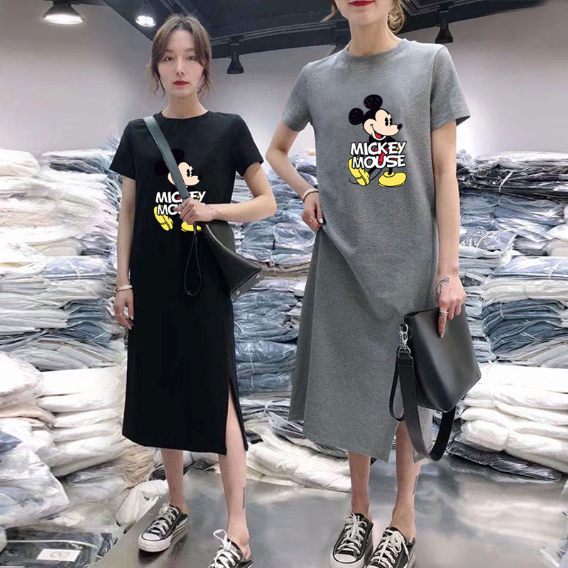 米奇短袖t恤女夏2020新款连衣裙子韩版ins潮中长款修身显瘦上衣服在类目 女装/女士精品, 大码女装中 - 来自Buy2taobao.com提供专业的淘宝代购服务