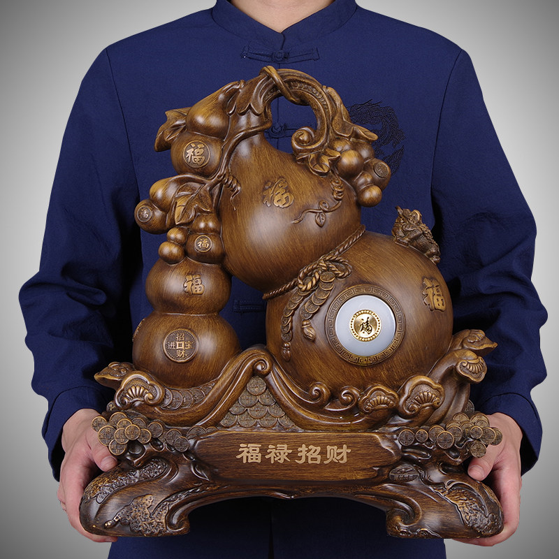 福禄招财葫芦工艺品摆件招财聚财风水家居桌面装饰品新房乔迁礼品