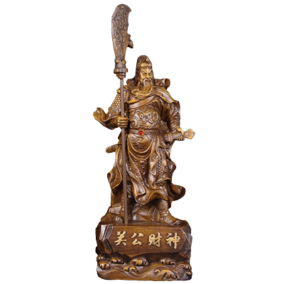 招财武财神树脂客厅桌面摆设