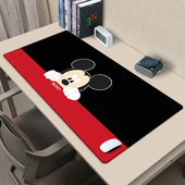 动漫米奇老鼠米妮男女生可爱卡通鼠标垫锁边电脑键盘家用大号桌垫