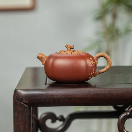 宜兴全手工仿生器原矿紫砂壶泡茶壶柿子高端礼品泡功夫茶具摆件