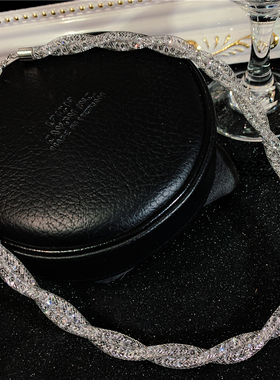 韩版简约网状镶钻短款小清新项链