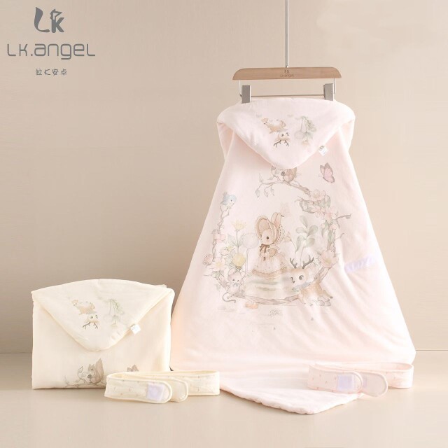 新生儿纯棉春季薄款夹棉抱被初生婴儿加厚产房包被秋冬宝宝小被子