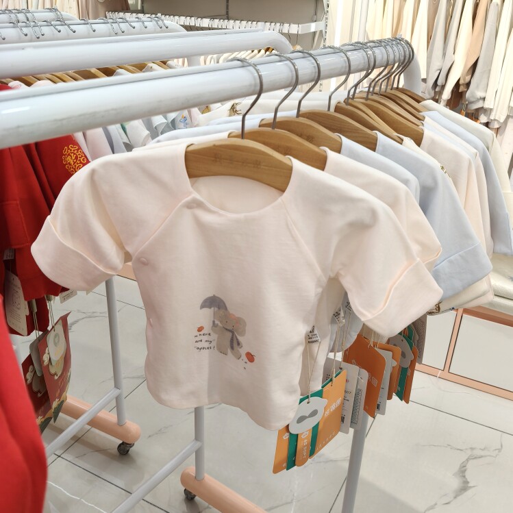 新生儿纯棉双层半背衣春秋婴儿和尚服宝宝加厚衣服秋冬季上衣03月