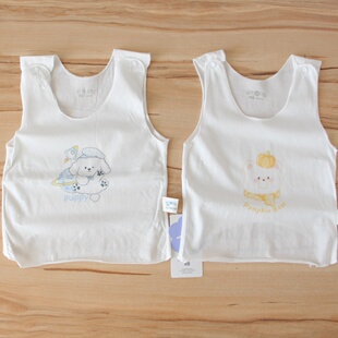 薄款夏季纯棉无骨新生儿小背心打底婴儿汗布无袖背心宝宝吊带坎肩