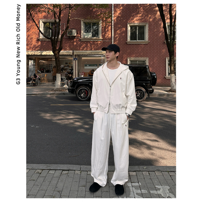 G3-Elegant 25ss早春高级感运动套装老钱复古美式休闲宽松百搭