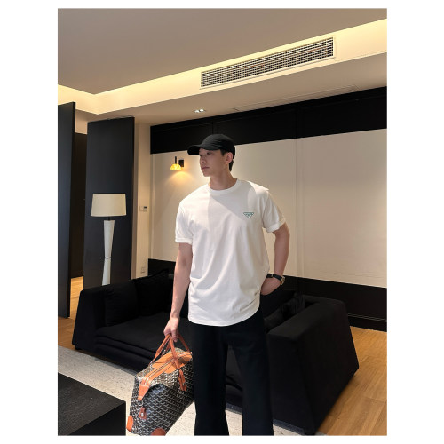 GGG金乘三 夏季新款三角标系列倒三角休闲圆领男士白色简约宽松