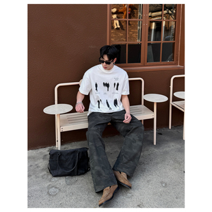 百搭廓形短袖 阿d服饰 T恤 男士 3D印花 25ss夏季 重磅纯棉单品