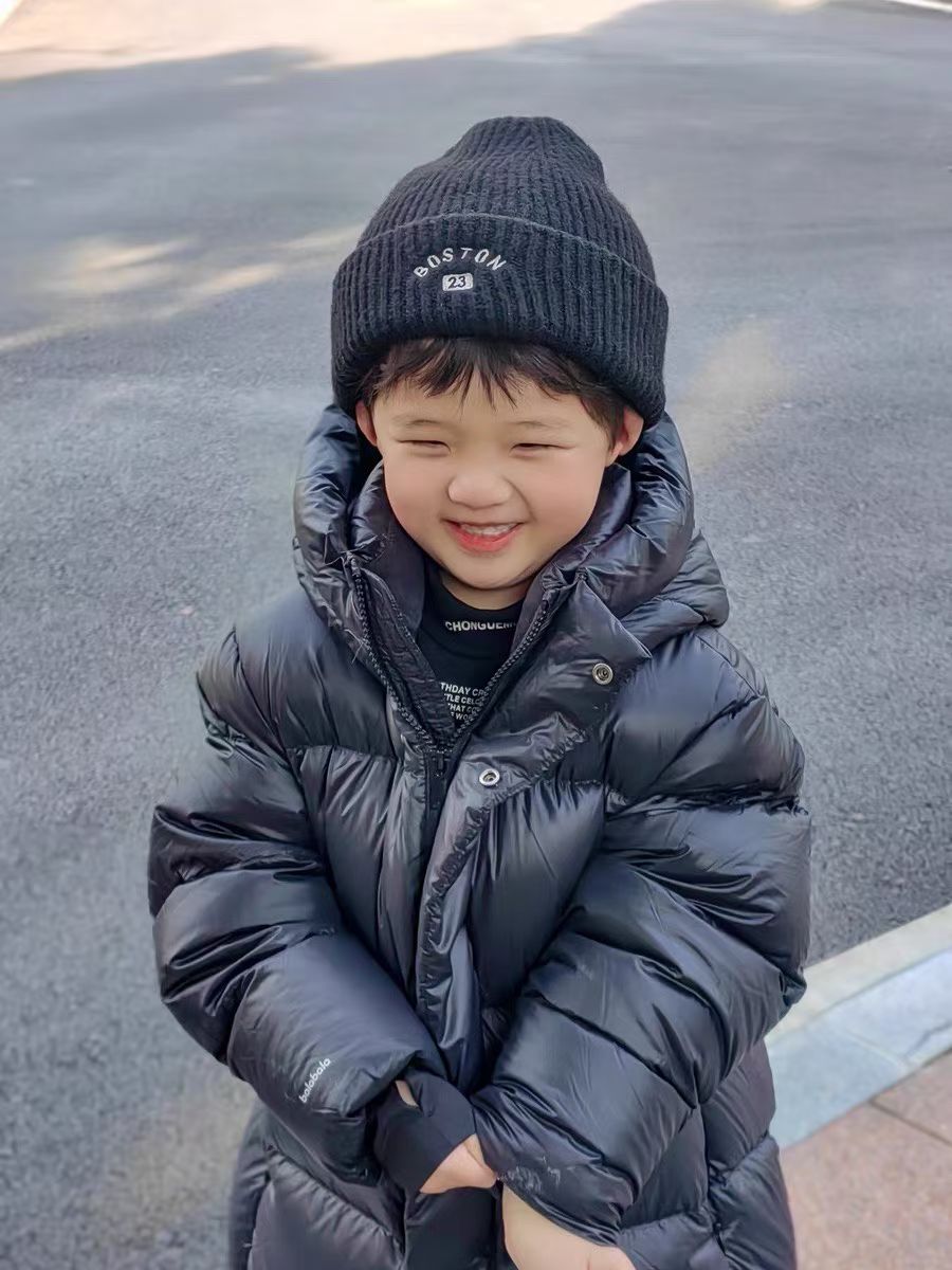 儿童帽子冬季保暖针织帽男童个性穿搭保暖套头帽女童洋气韩系冷帽