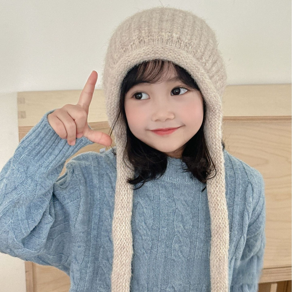 护耳纯点ins女童保暖新款色彩羊毛帽潮秋冬帽男针织毛线韩版百搭