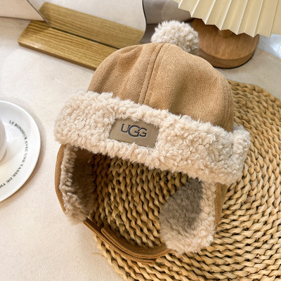 24冬季新款优gg儿童雷锋帽子女骑行防冻护耳防寒男女童宝宝套头帽