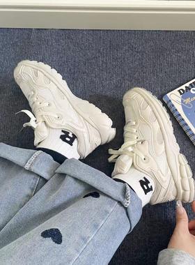 2024秋季新款运动鞋慢跑登山休闲跑男女同款老爹鞋子户外网面透气