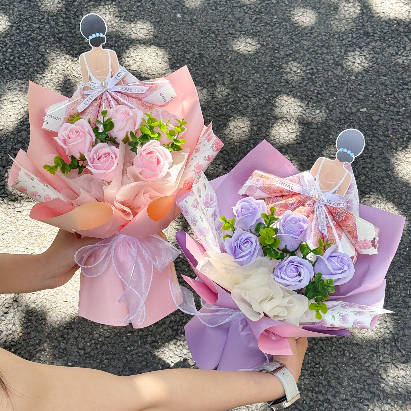 手工自制diy玫瑰公主富婆有钱花花束生日礼物送女朋友老婆小惊喜