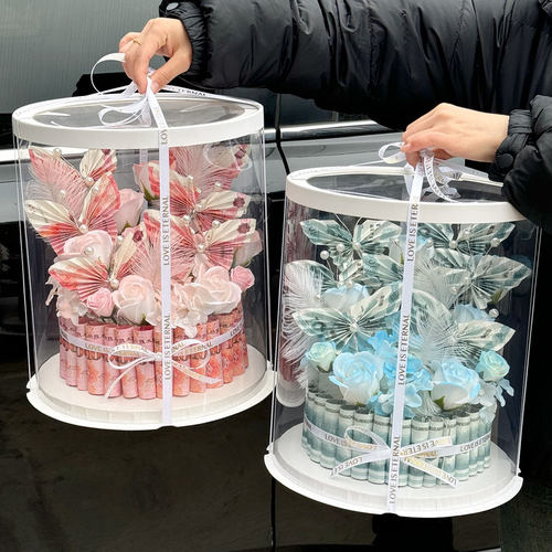 情人节DIY仿真花蛋糕礼盒材料包