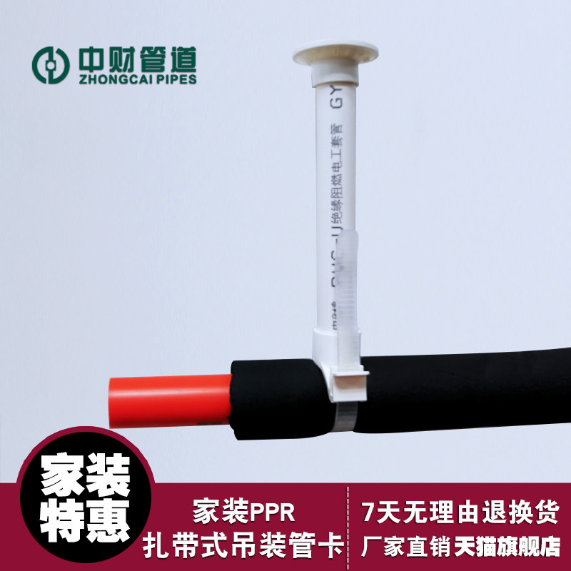 中财PPR家装冷热水配件 扎带式吊装管卡dn20-50 扎带式天顶吊卡,基础建材,水管配件,淘宝优惠券,粉丝福利购,淘宝优惠卷