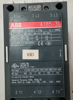 寻《《ABB交流接触器A185D-30 110VAC