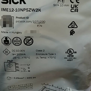 寻《《SICK西克接近传感器IME12-10NPSZW2K，匈牙利