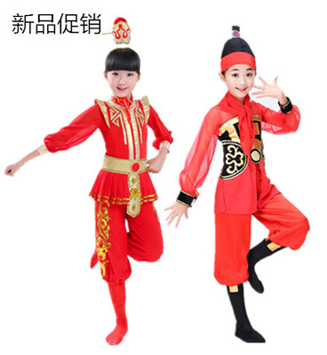 新款古装花木兰儿童打鼓服小花旦戏曲表演服装服穆桂英戏服演出服