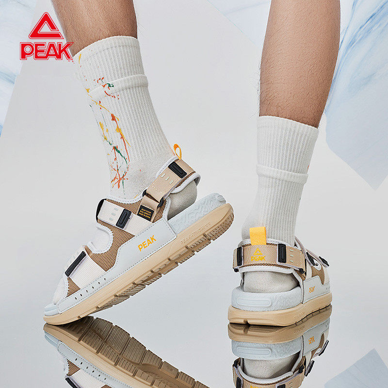 匹克态极凉鞋男女2023夏季新款情侣鞋魔术贴厚底外场沙滩运动凉鞋