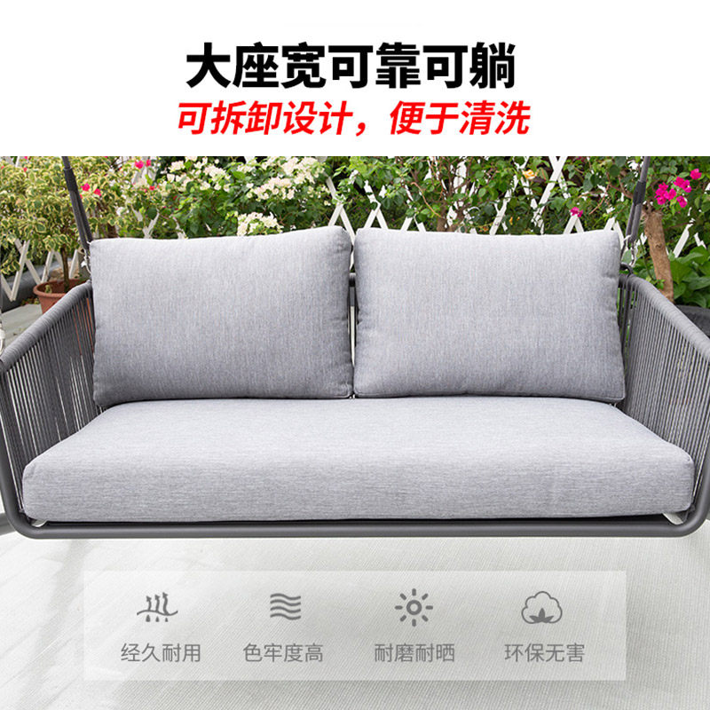 户外秋千庭院室外双人摇椅阳台吊椅家用网红休闲摇篮椅室内秋千椅