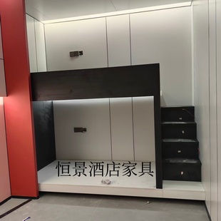 电竞酒店上下床定制电竞房专用双层双铺宿舍青旅民宿太空舱高低床