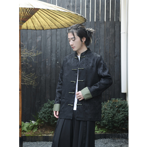 2024夏季风男装提花唐装汉服盘扣中式外套夹克C229/Y764/P100图片